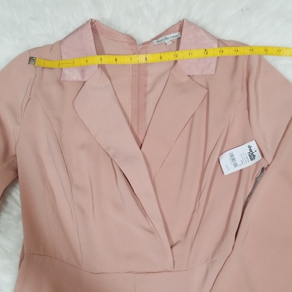 Charlotte Russe blush long sleeves romper.  Sz S - Picture 6 of 8